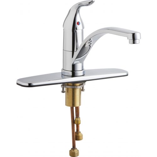 Chicago Faucets 431-ABCP Chrome Commercial Grade Kitchen Faucet with Lever Handle (Eco-Friendly Flow Rate)