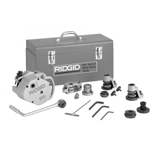 RIDGID 88232 915 Roll Groover with 2"-6" S/10 Roll Set (2"-3-1/2" S/40)