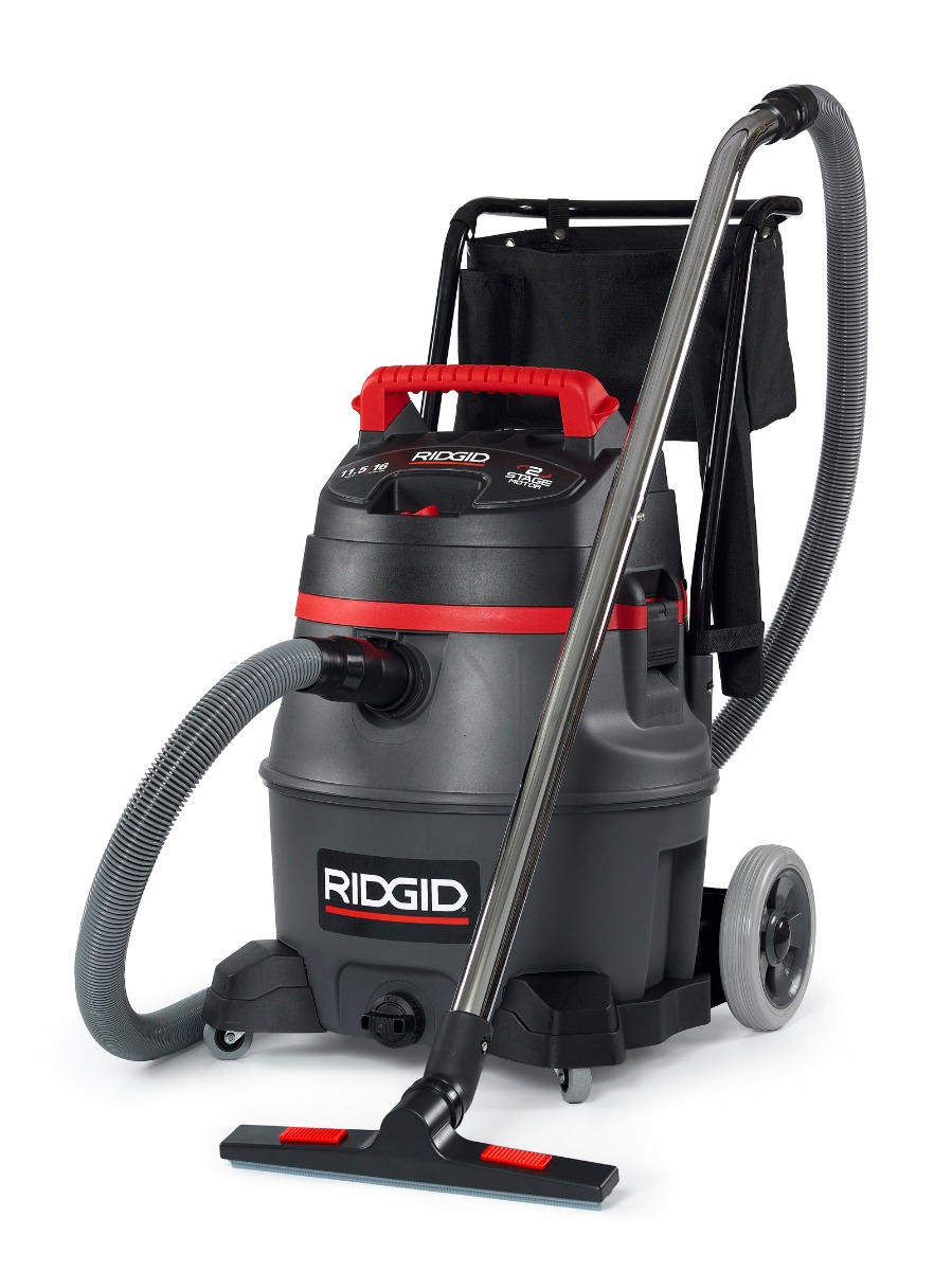 RIDGID® Wet/Dry Vacuum With Cart, 16 Gallon Cap.